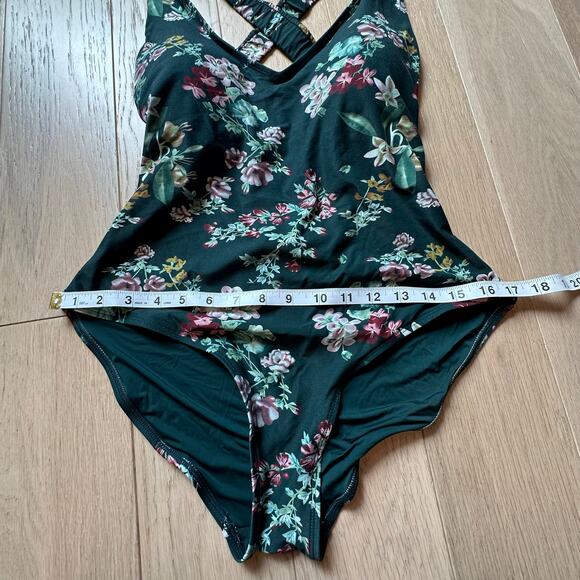 Niptuck One Piece Floral Green Swimsuit Multi Fit Cup Size 8 - Picture 5 of 9